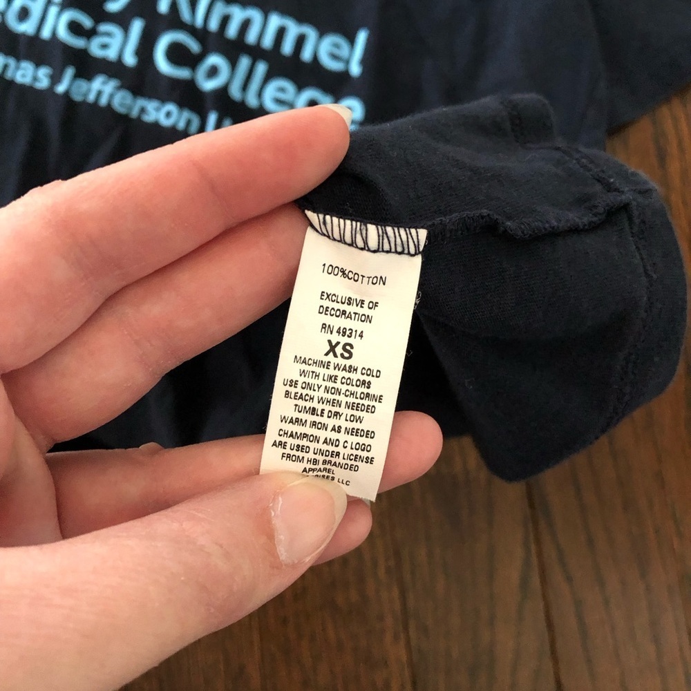 Sidney Kimmel Medical College/Thomas Jefferson University Navy Blue/Blue T-Shirt - Picture 7 of 8